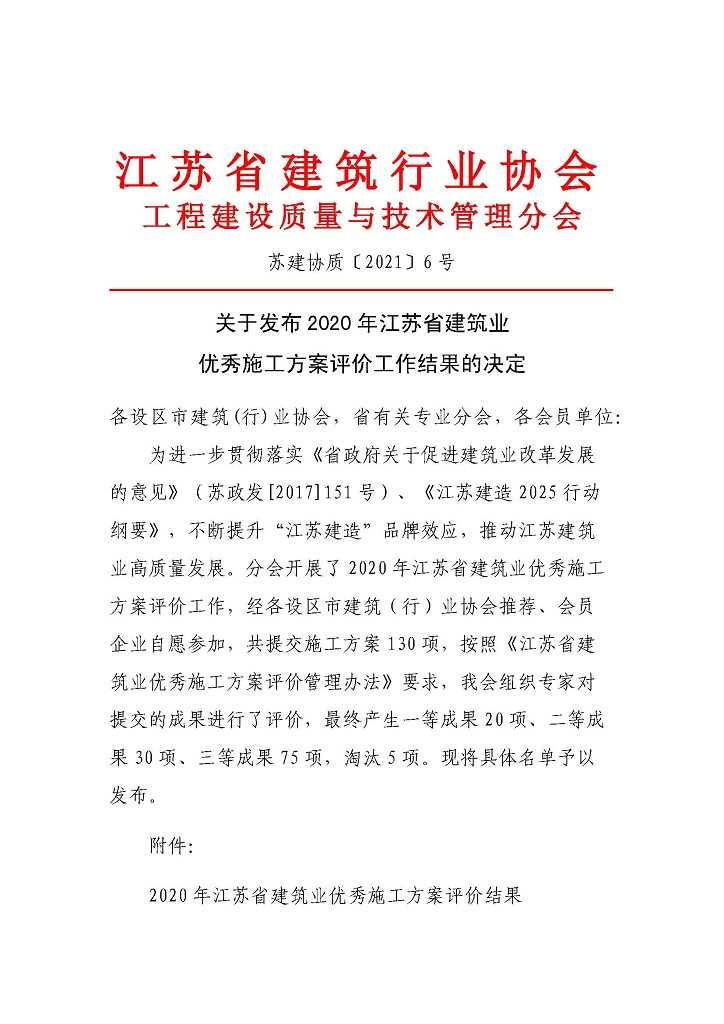 江苏海建公司《桥梁拆除专项施工方案》荣获江苏省建筑业优秀施工方案二等奖(图1)